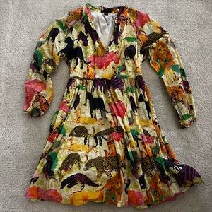 J.Crew animal safari print dress